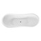 Castello Usa Daphne 69" Black Acrylic Clawfoot Tub With White Feet CB-26-69-B-T-WH - alternate 7